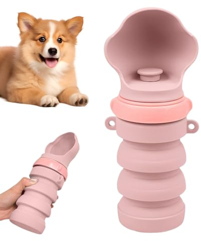 Dispensador de botellas de agua para perros | Vaso plegable a prueba de fugas, dispensador de cuenco de agua para perros | para senderismo, camping, al aire libre, caminar, playa, parque, viajes por