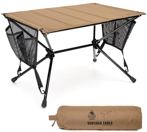 ONETIGRIS VENTARA Camping Table, Ultralight Foldable Table Sturdy & Quick Setup, Weighs Only 2.4 lbs, Perfect for Camping, Hiking, Backpacking, Picnic, Beach, Travel