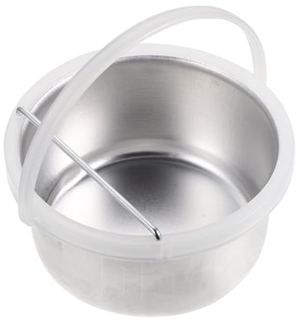 Healvian Aluminium Wax Melting Pot with Handle Design for Wax Melting Machines Reliable Hair Removal Accessory in Silver