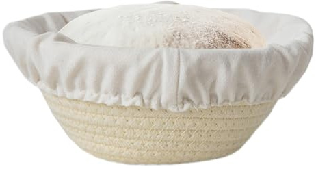 Cesta a prueba de pan, tela, cestas a prueba de cuerda, cuenco de pan extraíble con forro de tela | Mejora el proceso de fermentación, cesta, cuenco de cuerda para hornear, levantamiento de