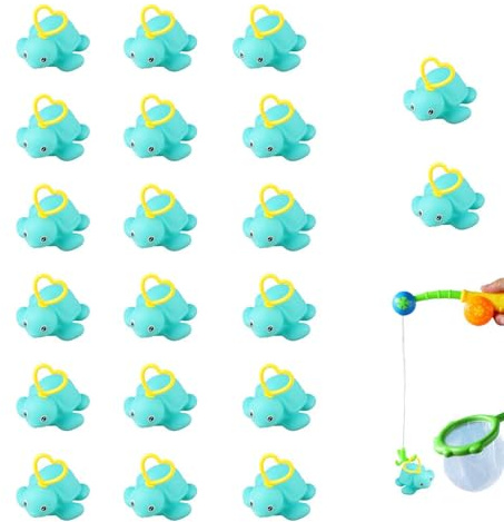 Gioco Di Pesca Per Bambini, Set Da 20 Pezzi Per La Pesca Alle Paperelle, Divertenti Giocattoli Da Bagno A Forma Di Paperella Con Ganci, Giocattoli Riutilizzabili Per La Pescas Alle Paperelle