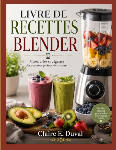 LIVRE DE RECETTES BLENDER: Mixez, créez et dégustez des recettes pleines de saveurs.