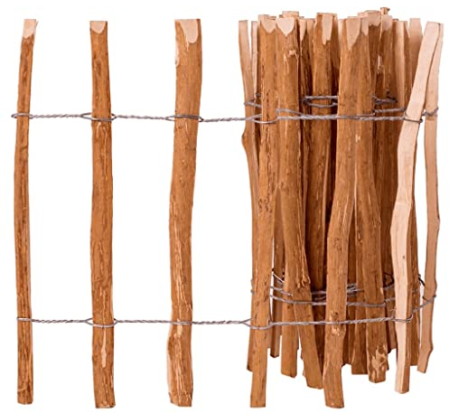 vidaXL Legno di Nocciolo Staccionata 60x500 cm Recinzione Recinto Pannelli