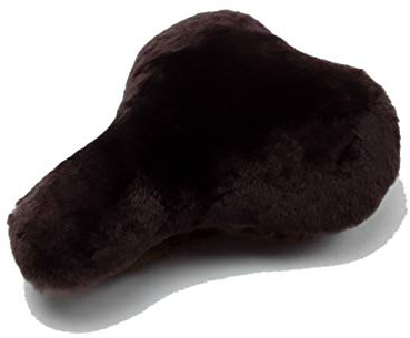 Reissner lammskinn cykelsadel överdrag cykelsadelöverdrag lammskinn med fuskpälskrans FSB-C-I Mocca, 27 x 19 cm