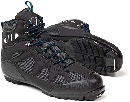 WHITEWOODS Unisex Adult 302 NNN Nordic Cross Country XC Touring Adventure Insulated Ski Boots, Black/Blue, 47