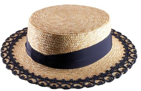 Bon Clic Bon Genre - Boater Kreissäge Strohhut Andaluz - Size 57 cm - bleu-Marine