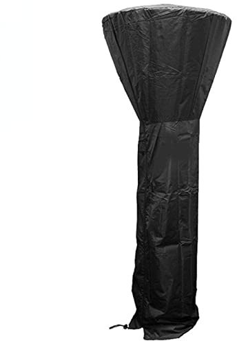 Housse pour Parasol Chauffage,Couverture De Protection De Chauffant De Terrasse avec Fermeture éClair Et Cordon De Serrage,ImperméAble,210d Oxford Noir 221x85x48CM