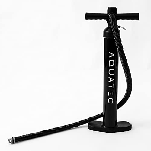 AQUATEC Triple-Action Pumps - Hand Pump for Inflatable Paddle Boards | Airflow Up & Down | SUP Board Pump with Pressure Gauge