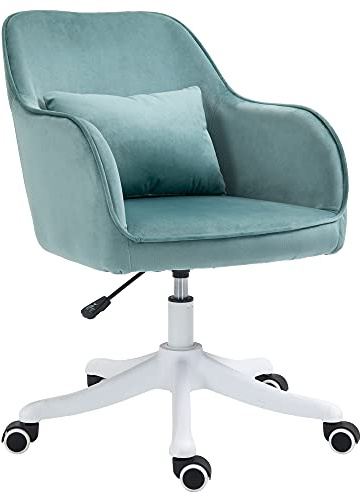Vinsetto Bürostuhl mit Massagefunktion Ergonomischer Chefsessel Grün | Höhenverstellbar, 360° Drehbar, Computerstuhl, Samtoptik, USB-Schrittstelle