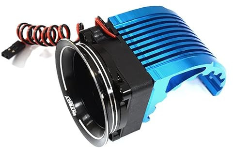 RC Modell 42 mm Motorkühlkörper + 40 x 40 mm Lüfter mit Ansaug-Ram-Trichter für die meisten 1/8 & 1/10 RC RC