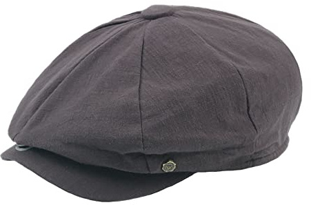 elwow herr bomull Newsboy platt keps resehatt Cabbie Gatsby keps basker hatt, Djupgrått, M-L