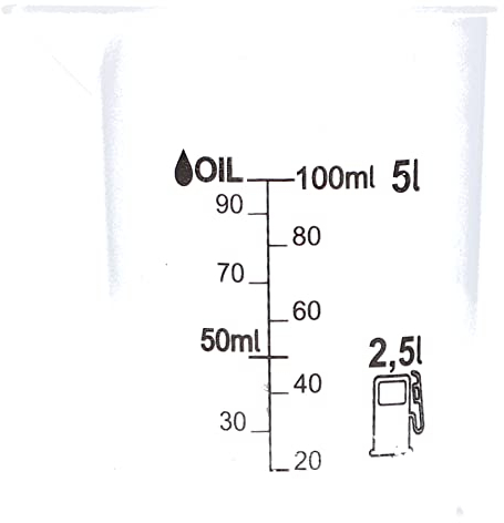 cartrend Vaso medidor de 2 tiempos, 100 ml.