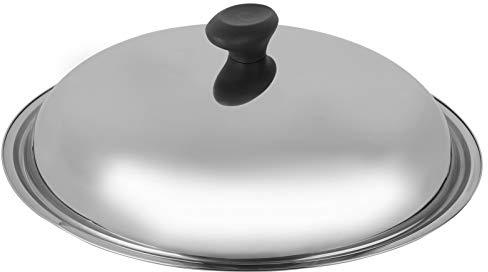 HEMOTON Pfannendeckel Topfdeckel Edelstahl Universal Durchmesser 38cm Zufälliger Stil Deckelknopf Hitzebeständiges Ersatz für Topf Pfanne Küche Kochgeschirr Zubehör