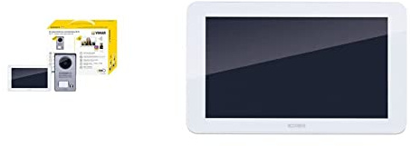 VIMAR K40955 Kit videocitofonico da parete con: videocitofono touch screen vivavoce Wi-Fi a colori LCD 7, targa audiovideo 1 pulsante & K40917 Monitor Supplementare 7 Touch Screen