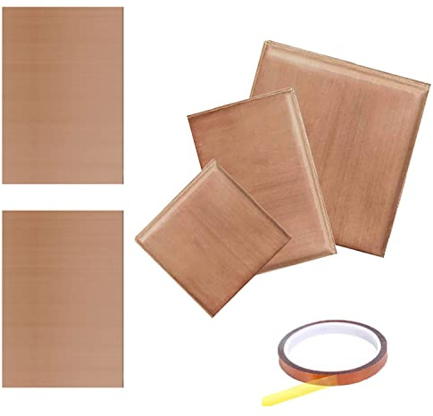 6er-Pack Wärmepresse-Kissen-Matten-Set – 3 verschiedene Größen Thermo-Teflon-Kissen, 2 Teflon-Bettlaken und 1 Wärmeband für HTV-Projekte, Bügeln