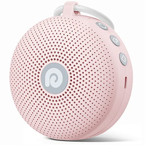 Dreamegg D11MAX, Portable White Noise Machine for Baby & Adults, Pink | Sound Machine with 21 Soothing Sounds, USB Rechargeable, Powerful Battery, Ideal for Nursery, Travel, Home, Gift Choice