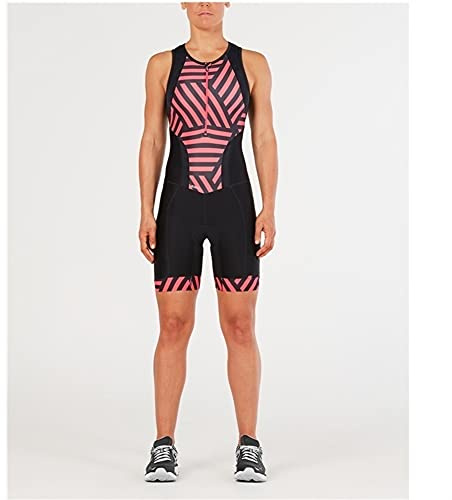 Maillot de Cyclisme, Combinaison de Triathlon pour Femme - Triathlon Cyclisme sans Manches pour Femme - Trisuits One-Piece- Trisuit - Slim Athletic Fit (No Shel