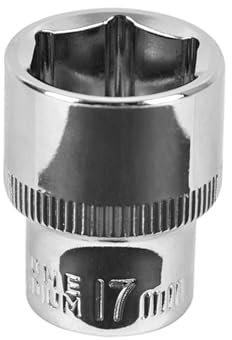 TSALON 3/8 Zoll 1 Stück 13 Mm-17 Mm Sechskant-Innensechskantschlüssel Steckhülse Ratschenschlüssel Auto-Reparatur-Werkzeug-Buchse (Color : 17mm)