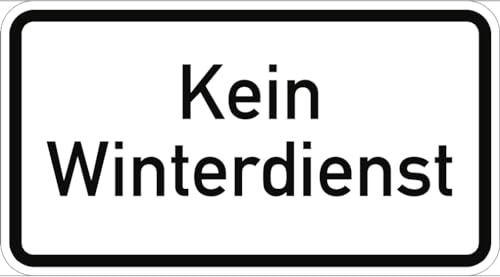 Verkehrsschild VZ2001, Kein Winterdienst, Alu, RA1, 420x231 mm