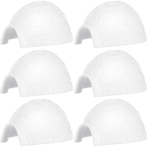 ifundom 6 Stück Mini Iglu Modell Spielzeug Polar Dekor Kinder Lernspielzeug Aquarium Versteck Höhle Für Puppenhaus Garten Landschaft