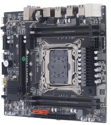 Elprico Placa Base de Computadora, Placa Base para Juegos LGA 2011 3 CPU, DDR4 USB3.0 SATA3.0 PCIE M.2 Placa Base de Computadora para CPU E5 2678 2680 V3 V4