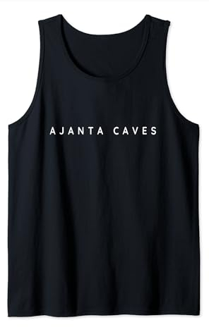 Recuerdos de las cuevas de Ajanta/Turistas de las cuevas de Ajanta/Fuente moderna Camiseta sin Mangas