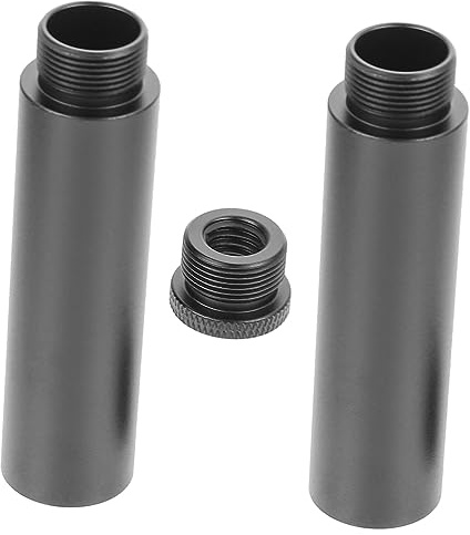Mikrofonstativverlängerung 1 Satz, Verlängerungsrohr für Tischstativ | Aluminiumlegierung in Schwarz, 3/8 Zoll 5/8 Zoll Adaptermutter, Kompakt und Leicht