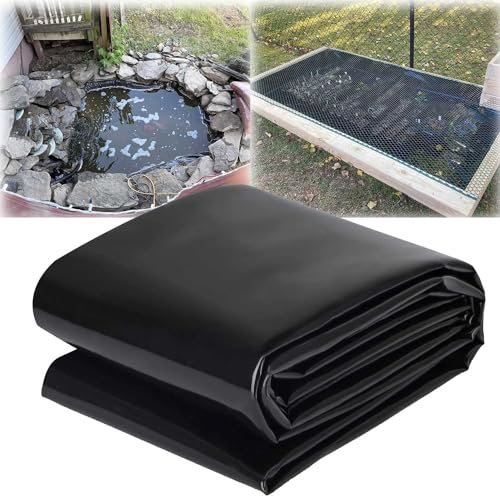 Strapazierfähige HDPE-Teichfolie, 1 x 2 m, 3 x 5 m, 5,5 x 7 m, flexibel, frost- und wetterbeständig, ideal für Wasserfälle, Bäche, Aquakultur (1 x 1 m / 3 x 3 Fuß)