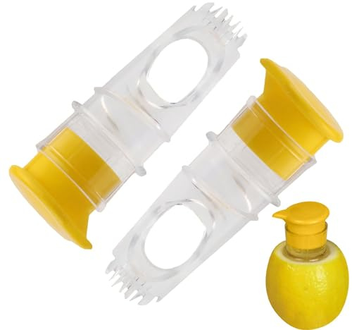 2X Zitronenpresse Manuelle Zitronenpresse, Zitruspresse Manuell, Obstpresse Manuell, Kompakter Entsafter, Klein Und Tragbar, Geeignet Für Zitronen, Orangen, Grapefruits