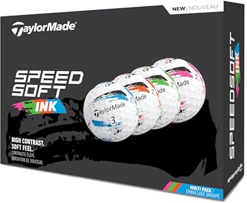 TaylorMade New SpeedSoft Ink 25, Flerfärgad Golfbollar Pack
