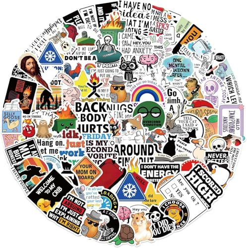 100pcs Prank Meme Stickers, Funny Bookish Kindle Stickers for Readers Spicy Booktok Vinyl Decals for Laptop IPAD Ebook Reader Water Bottle Holographic Waterproof Romance (Multicolor)
