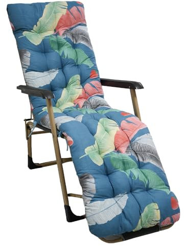 Junhui Cojín Tumbona Reclinable, Cojines para Tumbonas, Cojines para Silla de Jardin, Colchóneta para Tumbonas de Jardín, Terraza, Balcón y Playa, 170x53x8cm, C