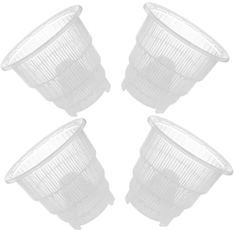 Happyyami 4pièces Pots à Orchidées Transparent avec Aérations Et Drainage pour Plantes pour Intérieur Et Jardinage