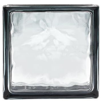 Blocco di vetro Riflessi Ondulato colore Nero | cm 19x19x8 | Unità di vendita 1 scatola da 6 pezzi | Euro/pza. 5,50