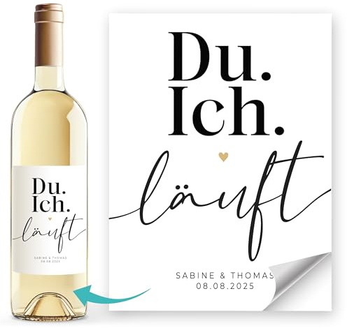 Weinetiketten Weinflaschenetiketten personalisiert mit Namen und Datum Hochzeit Jahrestag Valentinstag SpecialMe® Weiss unisize