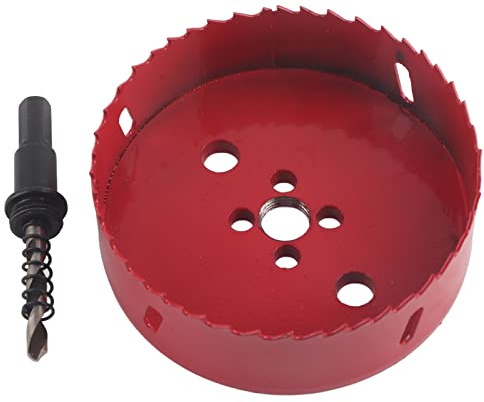 M42 HSS Hole Saw Cutter Drill Bit Professional High Speed Steel Metal Cutting Tool for Aluminum Iron Pipe Wood Stainless Steel 110mm Diameter
