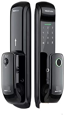 Cerradura de puerta inteligente, Tuya Cerradura de puerta inteligente Cerradura TT Cerradura de huella digital Cerradura biométrica electrónica automática for el hogar inteligente(25x225mm,Tuya WiFi V