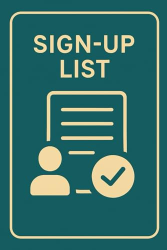 Sign Up List: Event and Activity Registration Sheet for Collecting Names, Emails, and Phone Numbers