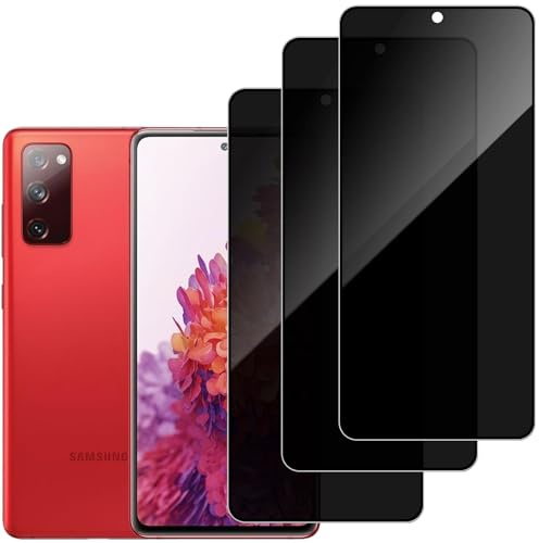 DYNASCO 3 Stück Sichtschutz Schutzfolie für Samsung Galaxy S20 FE 5G, 9H Härte Anti-Spähen Panzer Schutz Glas Displayschutzfolie, Fingerabdruck-ID Nicht Unterstütze, Kratzfest Blickschutzfolie