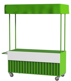 Stand de marché portable en fer avec boîte de rangement, chariot de nourriture mobile pour vendeurs ambulants, présentoir mobile pour marchés agricoles et salons d'artisanat, durable et polyvalent