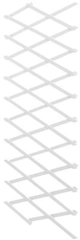 JOINPAYA Clôture Murale en Bois Traité Blanc H44 Extensible pour Plantes Grimpantes – Panneau Support Décoratif Solide pour Jardin Balcon et Séparation D’Espace