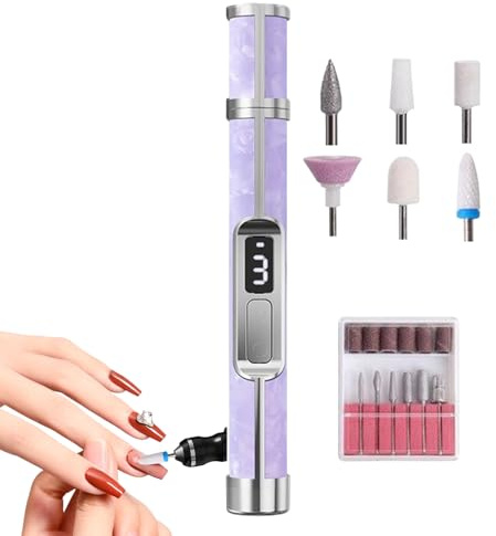 Nexusectar Elektrische Nagelfeile Set | 3-Stufen Polier- Und Pediküre-Werkzeug | Kompaktes Schleifgerät Für Maniküre Und Pediküre - Für Die Nagelpflege Zu Hause, Dicke Nägel Cuticula, Für Anfänger