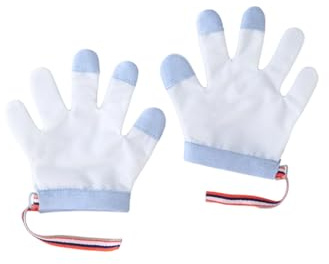 Tmboryuu Guantes protectores de dedos para bebé, para evitar que se chupen el pulgar las uñas, de algodón suave, cómodos, transpirables, fáciles de llevar para bebés, guantes para dejar de chupar el