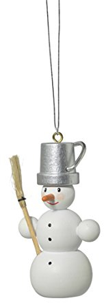 Rudolphs Schatzkiste Baumbehang Schneemann mit Besen BxTxH= 4x2,5x7cm NEU Christbaum Christbaumschmuck Baum Baumbehang Weihnachten Baumschmuck Holzschmuck Holz Seiffen Erzgebirge Strauchbehang
