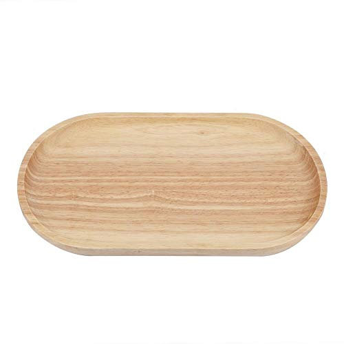 Rockyin Kleiner Teller aus Holz, oval, Teller aus Holz, oval, Naturholz, für Restaurant, Hotel, Café, Haus (klein)