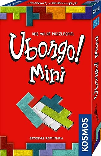 Kosmos 712679 Ubongo! Mini - Mitbringspiel, Das Wilde Puzzle-Spiel, Legespiel ab 7 Jahre für 1-4 Personen, Mini-Ausgabe des Gesellschaftsspiel-Klassikers, Familienspiel, kleines Geschenk