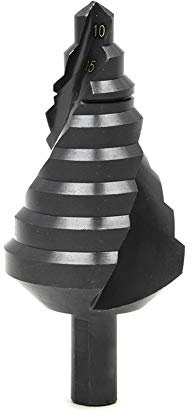 Bohrschrittbits. Schwarz Stufenbohrer Incremental Drilling 8 Größen von Industrie Reibahle Kegellochbohren Dreieck 8 Schritte 10-45mm Nitrieren