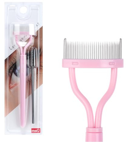 MSQ Wimpern Kamm Augenbraue Pinsel Wimpernkamm Mascara Applikator Rosa | Anti-knoten Wimpernkamm Augen Wimpern Mascara Trenner Wimpernbürste