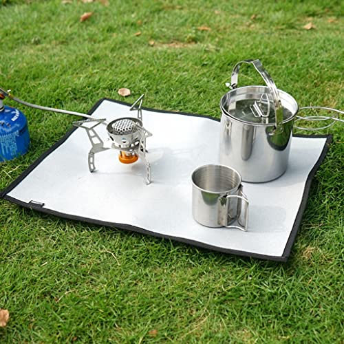 VISEKA Unter Grillmatte Langlebig Matte für die Feuerstelle Terrasse und Deck Schutzteppich Feuerfeste Grillmatte für Gas- und Holzkohlegrills im Freien, Pellet-Räuchergeräte (Size : 13.8 * 18inch)