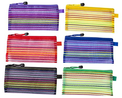 UKCOCO Tragbare A6 Aktentasche Netz Nylon Mit Reißverschluss Bunt Feuchtigkeitsbeständig Für Büro Schulbedarf